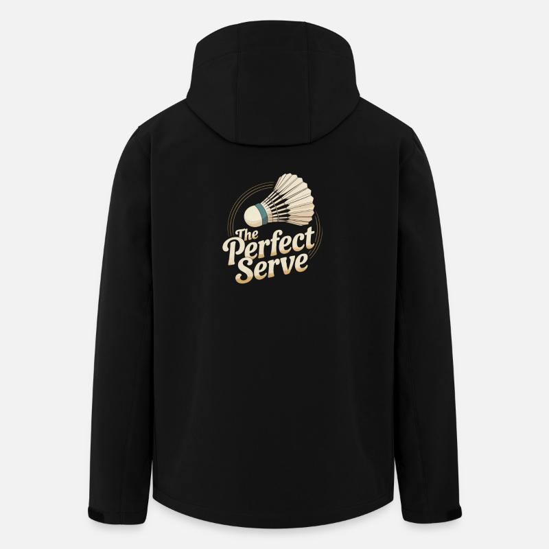 Retro Badminton - Recycelte Männer Softshell-Jacke von Stanley/Stella - Schwarz
