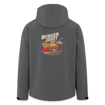 Dîner Vintage Commercial - Burger Joint, 1958 - Veste softshell homme en polyester recyclé Stanley/Stella - noir - Dos - AI Model Male 185 light (185cm)