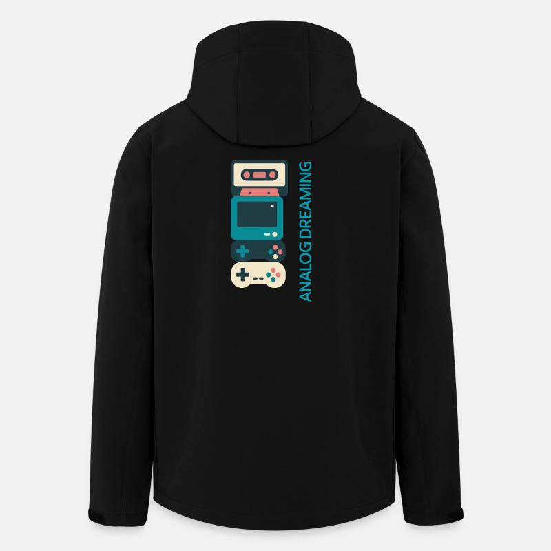 Analog Dreaming Konsolenstapel - Recycelte Männer Softshell-Jacke von Stanley/Stella - Schwarz