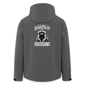 Funny Raccoon - Recycelte Männer Softshell-Jacke von Stanley/Stella - Schwarz - Hinten - AI Model Male 185 light (185cm)