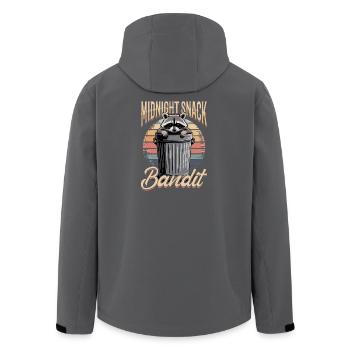 Funny Raccoon - Recycelte Männer Softshell-Jacke von Stanley/Stella - Schwarz - Hinten - AI Model Male 185 light (185cm)