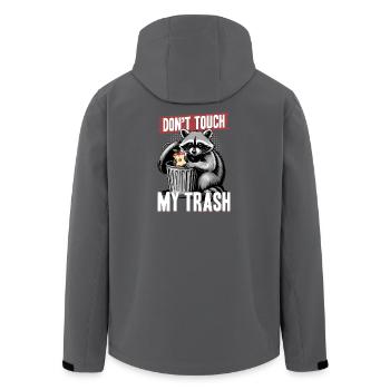 Funny Raccoon - Recycelte Männer Softshell-Jacke von Stanley/Stella - Schwarz - Hinten - AI Model Male 185 light (185cm)