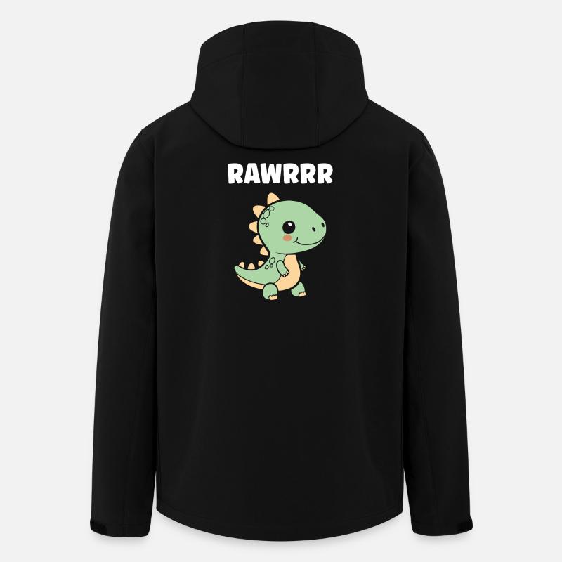 Niedlicher kleiner Dinosaurier - Recycelte Männer Softshell-Jacke von Stanley/Stella - Schwarz