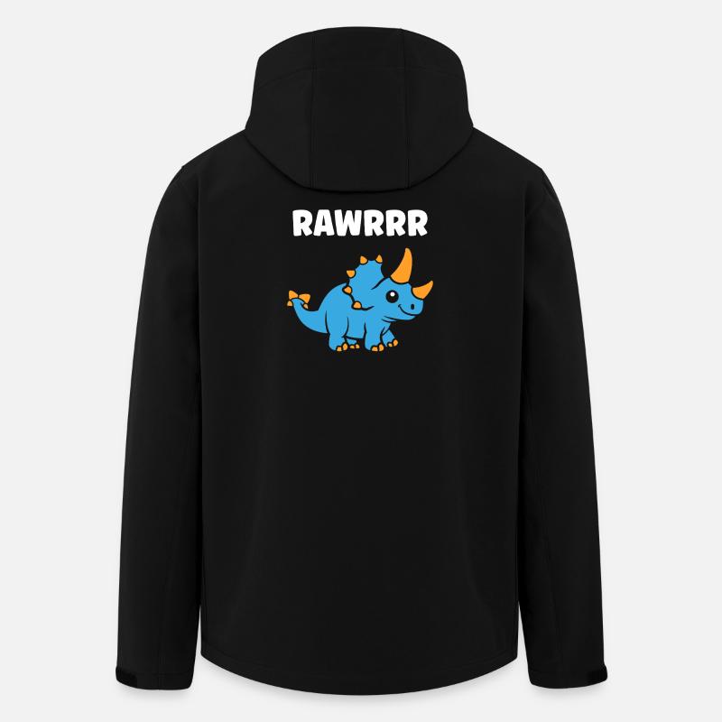 Niedlicher kleiner Dinosaurier - Recycelte Männer Softshell-Jacke von Stanley/Stella - Schwarz