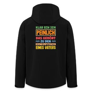 Funny Father's Day Gift Dad Beer - Men’s Recycled Softshell Jacket by Stanley/Stella - black - Back - AI Model Male 185 light (185cm)