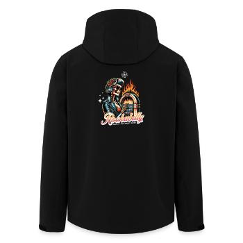 Rock and Roll Always and Forever Rockabilly 2025 - Recycelte Männer Softshell-Jacke von Stanley/Stella - Schwarz - Hinten - AI Model Male 185 light (185cm)