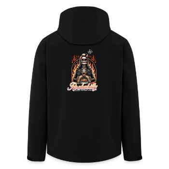 Rock and Roll Always and Forever Rockabilly 2025 - Recycelte Männer Softshell-Jacke von Stanley/Stella - Schwarz - Hinten - AI Model Male 185 light (185cm)