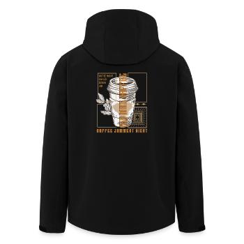 Le café fait juste son travail rétro - Veste softshell homme en polyester recyclé Stanley/Stella - noir - Dos - AI Model Male 185 light (185cm)