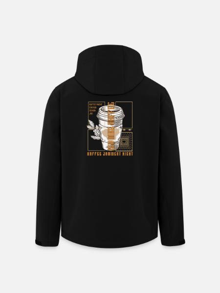 Coffee just does its job retro - Men’s Recycled Softshell Jacket by Stanley/Stella - black