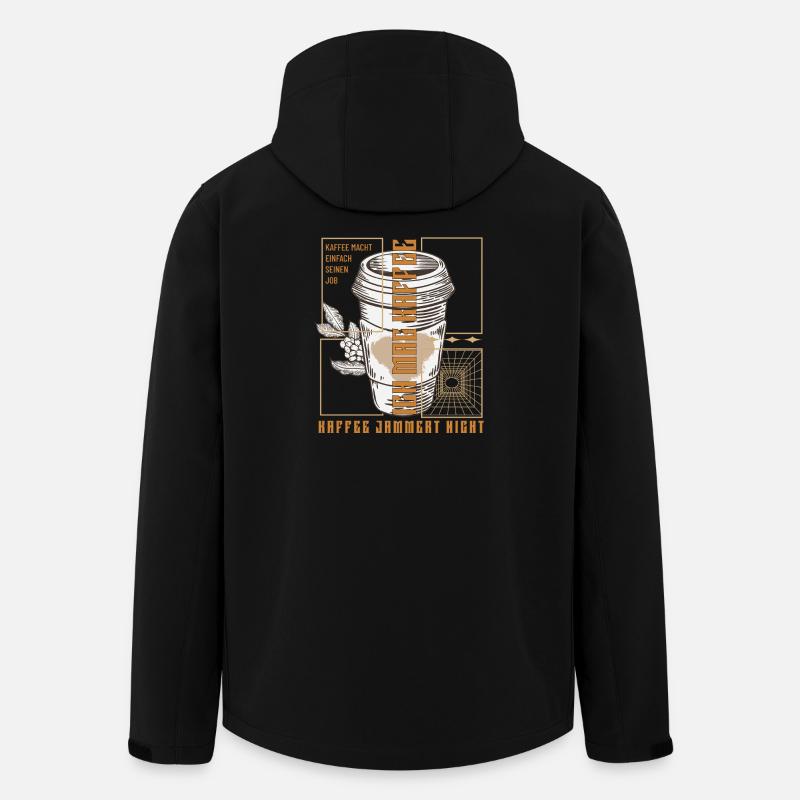 Coffee just does its job retro - Men’s Recycled Softshell Jacket by Stanley/Stella - black