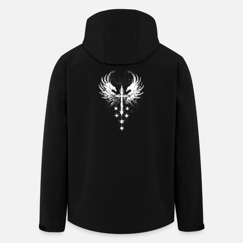 Goth Gothic Emo Cross - Men’s Recycled Softshell Jacket by Stanley/Stella - black