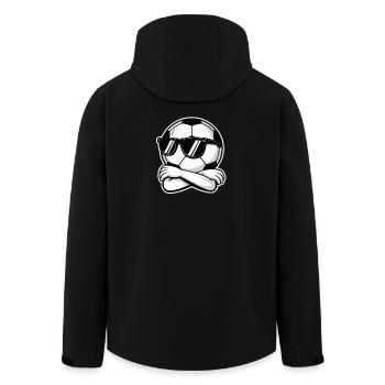 Smiley De Football Avec Lunettes De Soleil Et Croisé - Veste softshell homme en polyester recyclé Stanley/Stella - noir - Dos - AI Model Male 185 light (185cm)