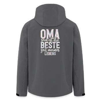 Oma Sein Ist Die Beste Zeit Meines Lebens - Recycelte Männer Softshell-Jacke von Stanley/Stella - Anthrazit - Hinten - AI Model Male 185 light (185cm)
