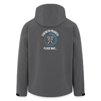 Badminton Legend Barre de chargement Légende en cours - Veste softshell homme en polyester recyclé Stanley/Stella - charbon - Dos - AI Model Male 185 light (185cm)