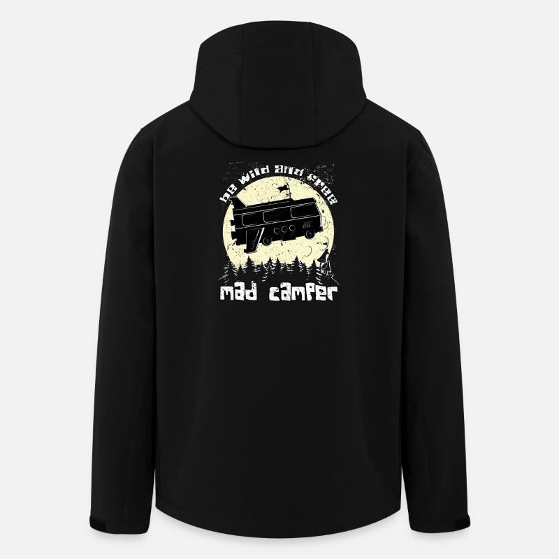 Camping - Recycelte Männer Softshell-Jacke von Stanley/Stella - Schwarz