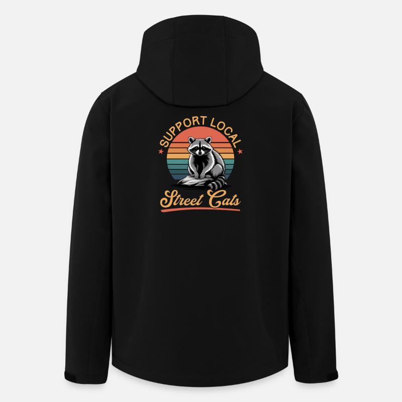 Drôle de raton laveur - Veste softshell homme en polyester recyclé Stanley/Stella - noir