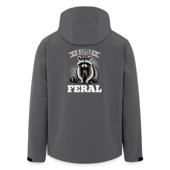Funny Raccoon - Recycelte Männer Softshell-Jacke von Stanley/Stella - Schwarz - Hinten - AI Model Male 185 light (185cm)