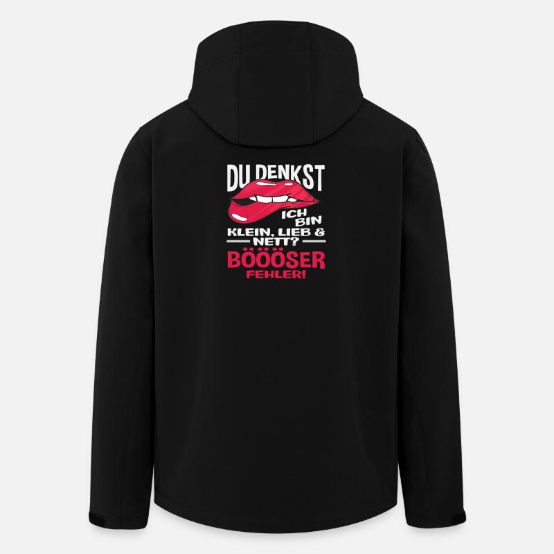 Böser Fehler Lippe Spruch Geschenk - Recycelte Männer Softshell-Jacke von Stanley/Stella - Schwarz