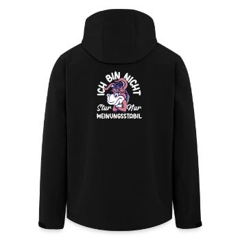 Pas têtu, juste stable dans l’opinion - Veste softshell homme en polyester recyclé Stanley/Stella - noir - Dos - AI Model Male 185 light (185cm)
