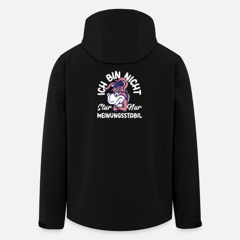 Pas têtu, juste stable dans l’opinion - Veste softshell homme en polyester recyclé Stanley/Stella - noir
