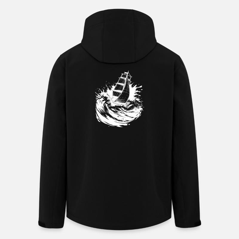 Energetic Sailing Art Sailor - Men’s Recycled Softshell Jacket by Stanley/Stella - black
