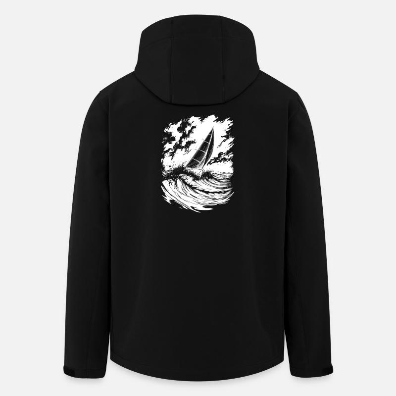 Energetic Sailing Art Sailor - Men’s Recycled Softshell Jacket by Stanley/Stella - black