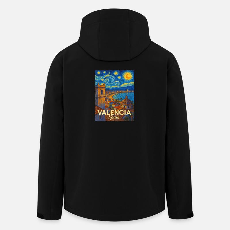 Valence, Espagne - Veste softshell homme en polyester recyclé Stanley/Stella - noir