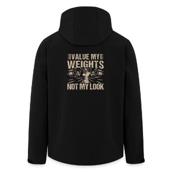 Fitness Motivation Bodybuilder Valeur Poids Pas - Veste softshell homme en polyester recyclé Stanley/Stella - noir - Dos - AI Model Male 185 light (185cm)