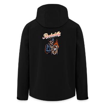 Rock and Roll Toujours et pour toujours Rockabilly 2025 - Veste softshell homme en polyester recyclé Stanley/Stella - noir - Dos - AI Model Male 185 light (185cm)