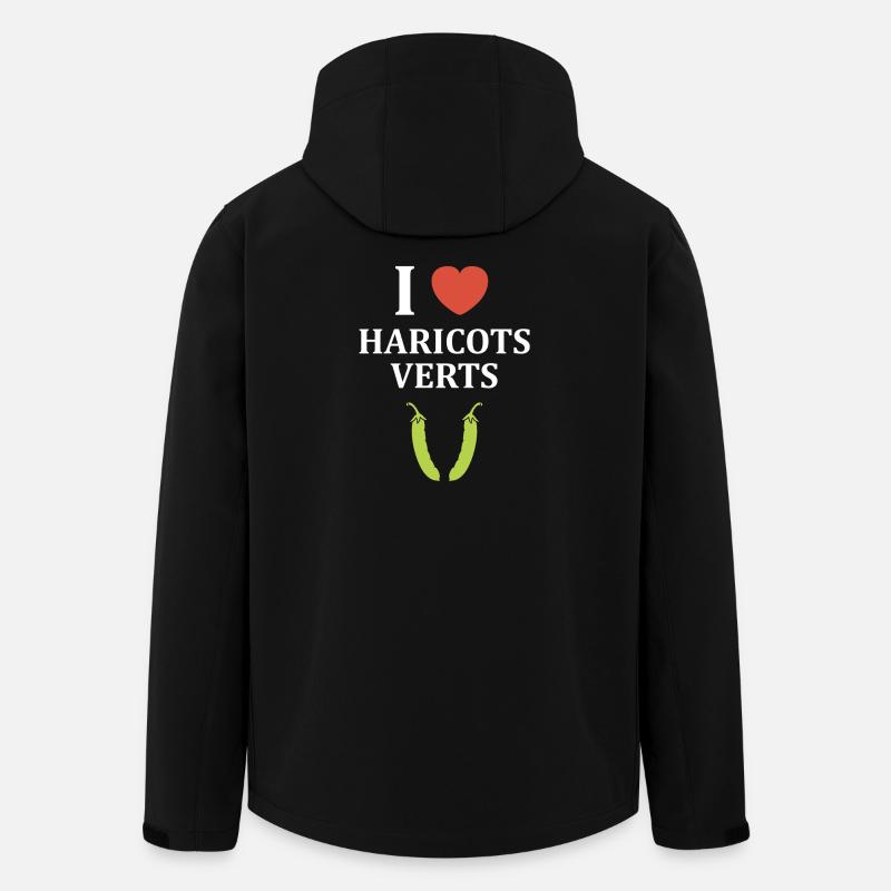 haricot vert - Veste softshell homme en polyester recyclé Stanley/Stella - noir
