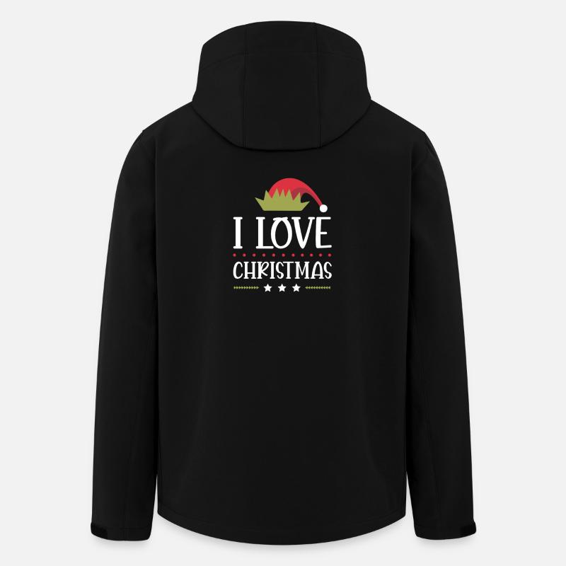 Ich Liebe Weihnachten - Recycelte Männer Softshell-Jacke von Stanley/Stella - Schwarz