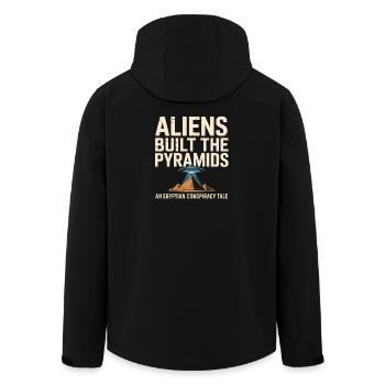 Les extraterrestres ont construit les pyramides : une pyramide égyptienne - Veste softshell homme en polyester recyclé Stanley/Stella - noir - Dos - AI Model Male 185 light (185cm)