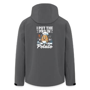Taters Over Haters Kartoffel - Recycelte Männer Softshell-Jacke von Stanley/Stella - Anthrazit - Hinten - AI Model Male 185 light (185cm)