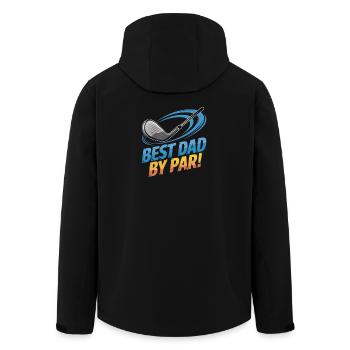 Bester Papa Auf Dem Golfplatz – Best Dad By Par - Recycelte Männer Softshell-Jacke von Stanley/Stella - Schwarz - Hinten - AI Model Male 185 light (185cm)