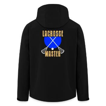 Lacrosse Master Crossed Sticks Pro Level Pride - Recycelte Männer Softshell-Jacke von Stanley/Stella - Schwarz - Hinten - AI Model Male 185 light (185cm)
