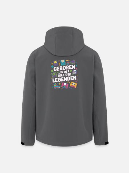 Retro Ära der Legenden - Recycelte Männer Softshell-Jacke von Stanley/Stella - Schwarz