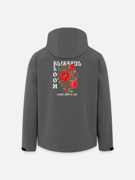 Blissful Bloom – Peace & Beauty Combined - Men’s Recycled Softshell Jacket by Stanley/Stella - black