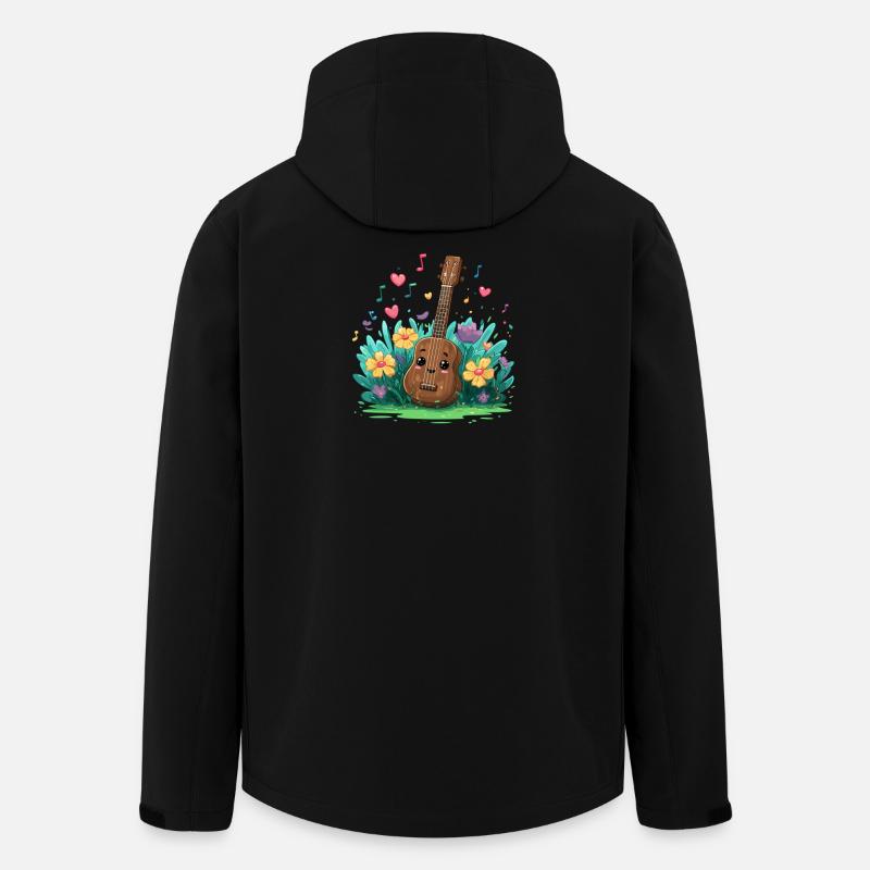 Jardin de fleurs de kukulele - Veste softshell homme en polyester recyclé Stanley/Stella - noir