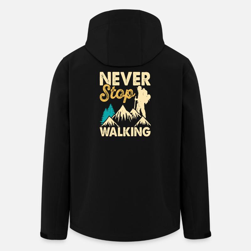 Hiking Hiker Mountaineer Gift - Men’s Recycled Softshell Jacket by Stanley/Stella - black