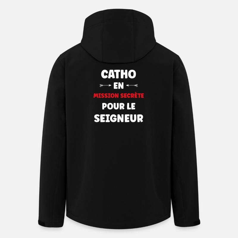 Katholisch - Recycelte Männer Softshell-Jacke von Stanley/Stella - Schwarz