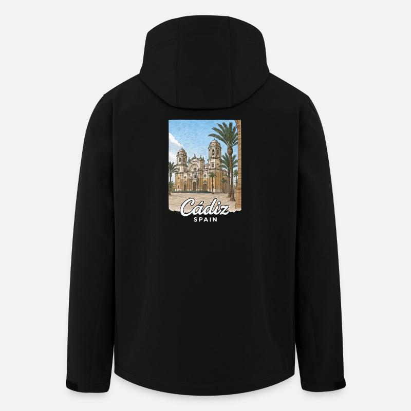 Cadiz Spanien - Recycelte Männer Softshell-Jacke von Stanley/Stella - Schwarz