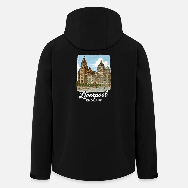 Liverpool, Angleterre - Veste softshell homme en polyester recyclé Stanley/Stella - noir