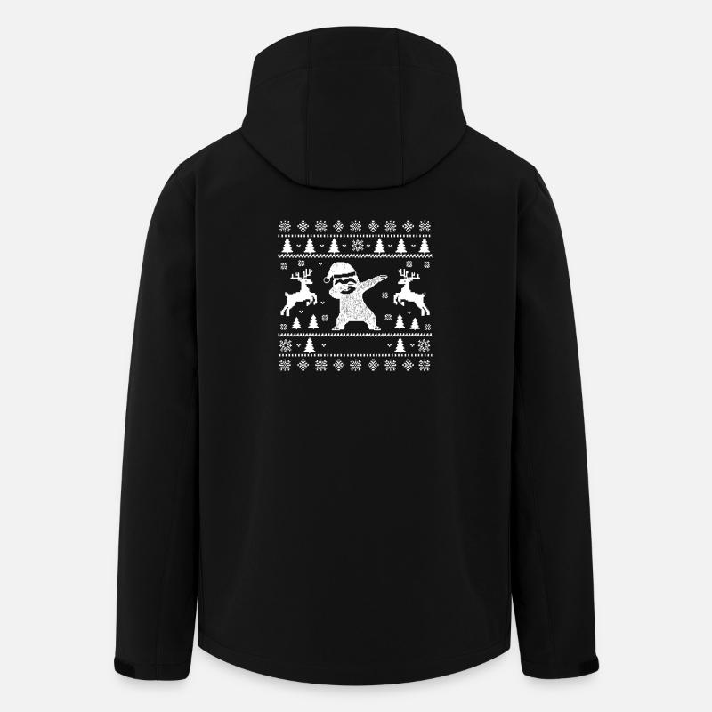 Dabbing Sloth Christmas Art - Men’s Recycled Softshell Jacket by Stanley/Stella - black