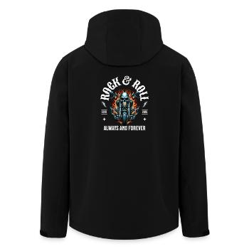 Rock and Roll Always and Forever Rockabilly 2025 - Recycelte Männer Softshell-Jacke von Stanley/Stella - Schwarz - Hinten - AI Model Male 185 light (185cm)