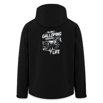 Je galope dans la vie - Veste softshell homme en polyester recyclé Stanley/Stella - noir - Dos - AI Model Male 185 light (185cm)