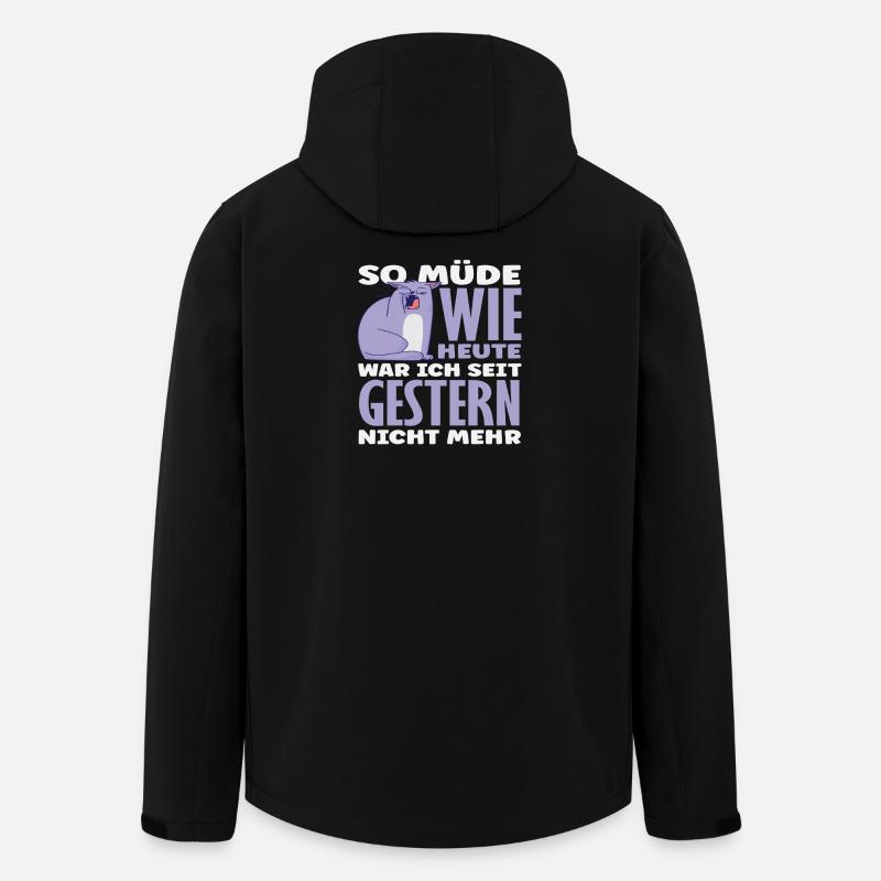 So müde wie heute Katze Spruch - Recycelte Männer Softshell-Jacke von Stanley/Stella - Schwarz