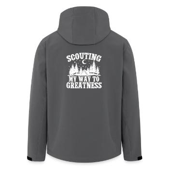 boys scout Scouting My Way To Greatness Scout - Recycelte Männer Softshell-Jacke von Stanley/Stella - Schwarz - Hinten - AI Model Male 185 light (185cm)