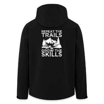 boys scout Scouting Repeat The Trails Scout - Recycelte Männer Softshell-Jacke von Stanley/Stella - Schwarz - Hinten - AI Model Male 185 light (185cm)