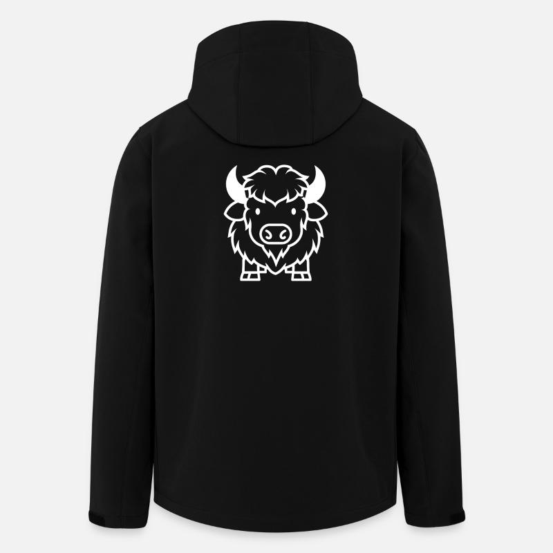 Bison - Recycelte Männer Softshell-Jacke von Stanley/Stella - Schwarz