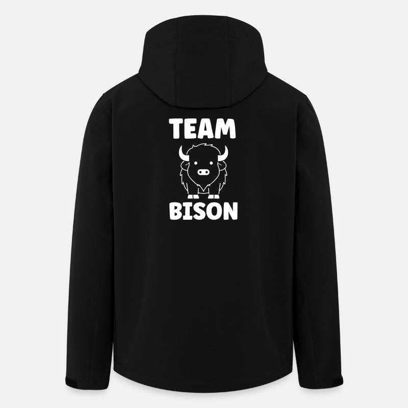 Bison - Recycelte Männer Softshell-Jacke von Stanley/Stella - Schwarz
